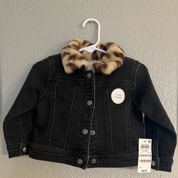 Black Denim with Cheetah Set - Picture 2 of 4